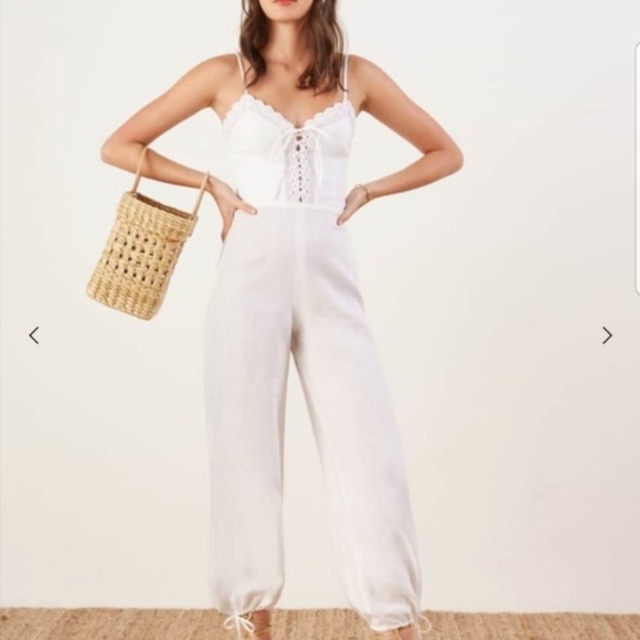 Reformation "Rose Jumpsuit" - White, Size 2, NWT!! - Picture 2 of 9